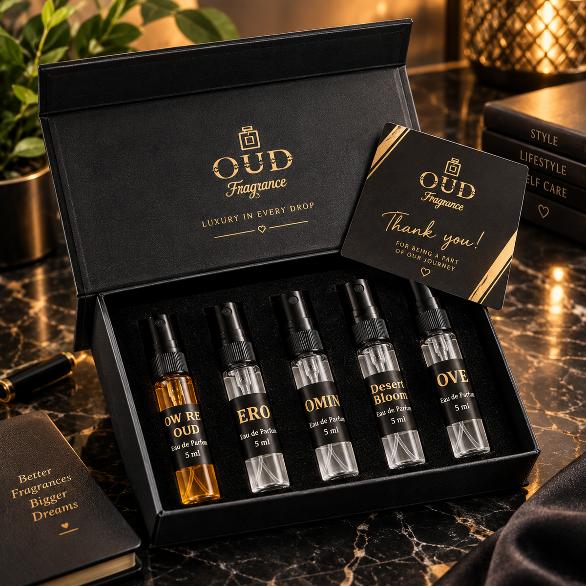 OUD Fragrance – 5-Piece Perfume Gift Set ✨